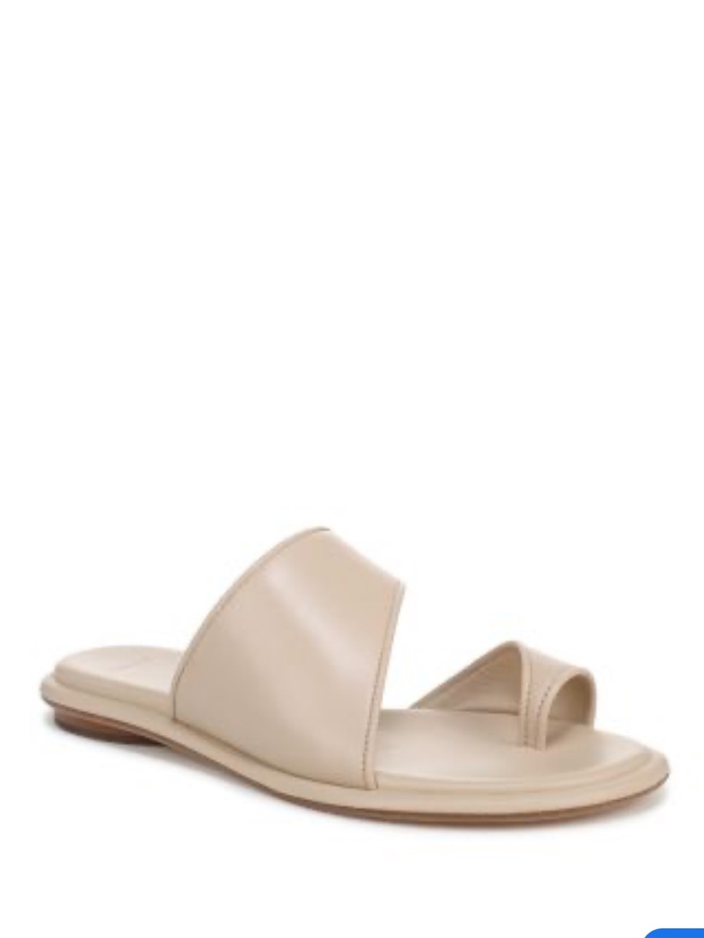 Vince Two-Strap Slide Sandal in Beige